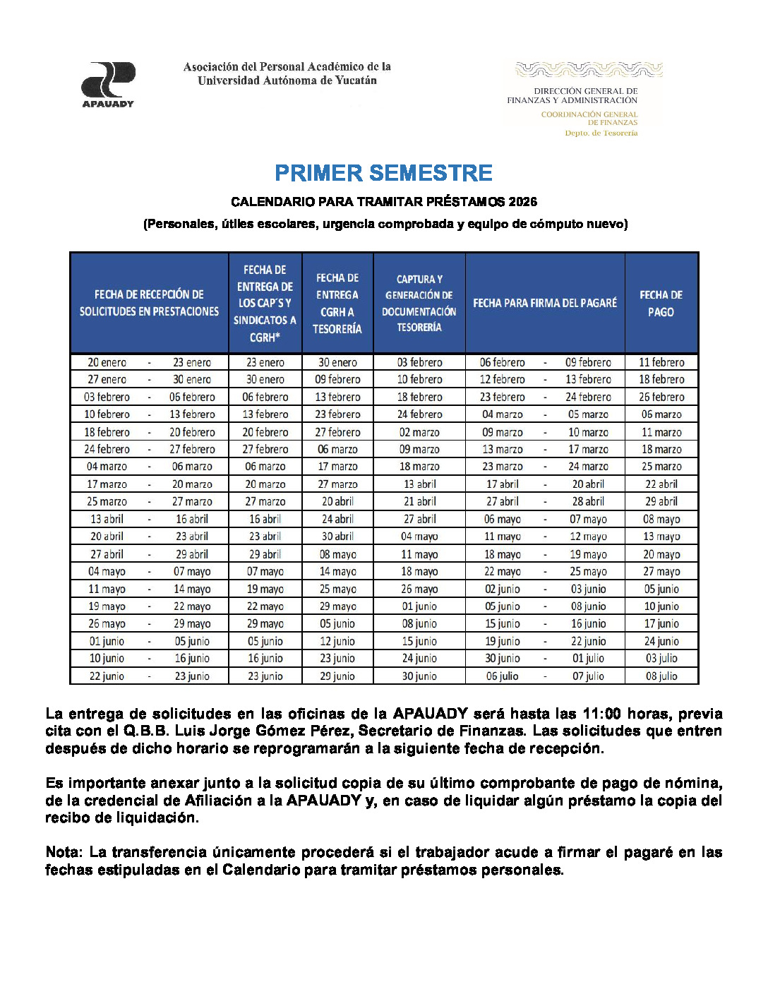 thumbnail of Calendario del 1er Sem. recepción de préstamos personales, útiles, urgencia y cómputo-1