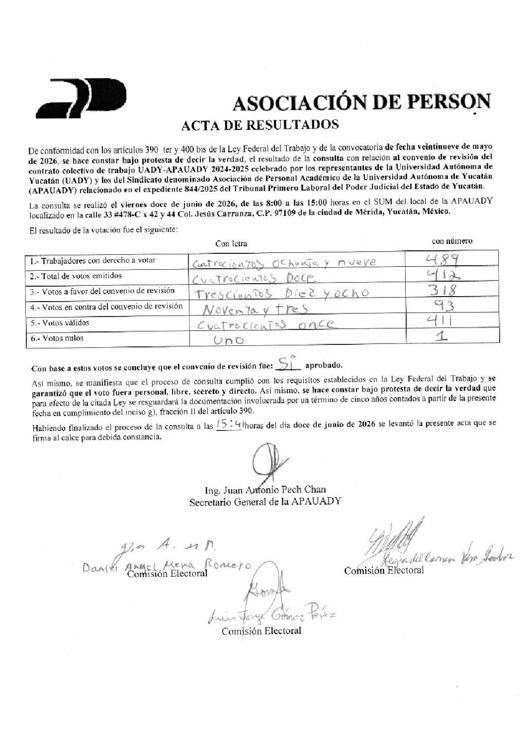 Featured image for “Resultados de la Consulta sobre la Modificación del Contrato Colectivo de Trabajo (CCT) 2024-2025”